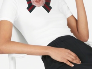 Tees with flower, classic bow brooch